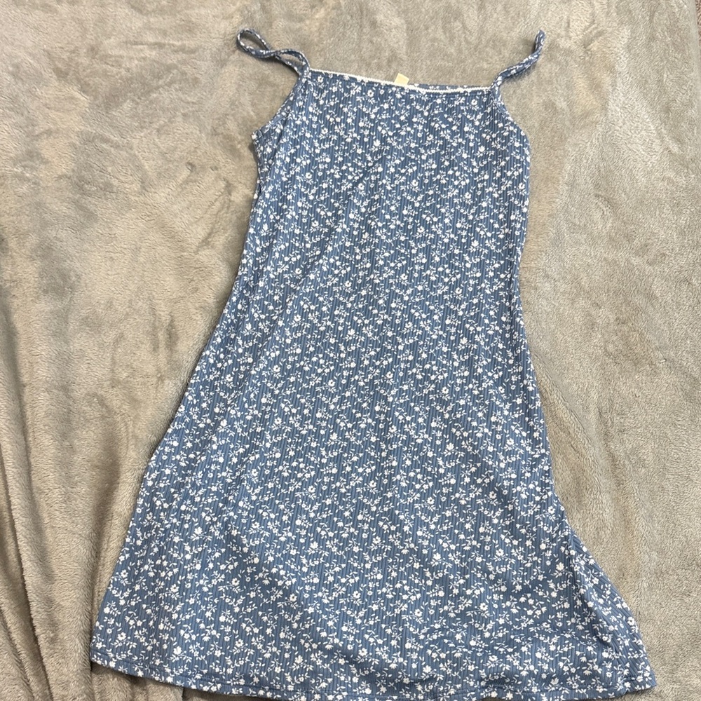 See You Monday Blue Floral Slip Dress